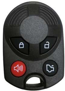 Ford key fob with integrated remote control buttons